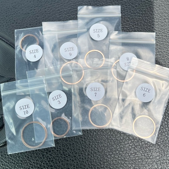 Rose Gold Unisex Gender Neutral Wedding Engagement Promise Ring Band Minimalist - Picture 9 of 10